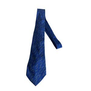 GIANNI VERSACE Men's Vintage Blue Patterned Mens Tie